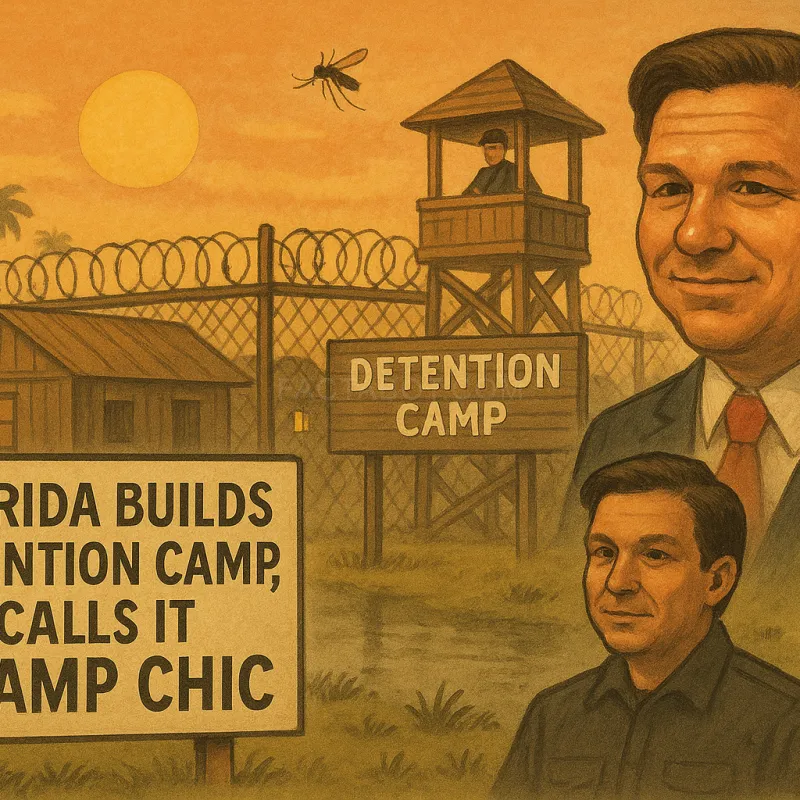 Florida Builds Detention Camp, Calls It Swamp Chic