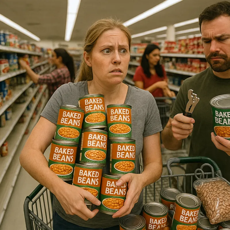 Americans Panic-Buy Beans, Forget Can Openers